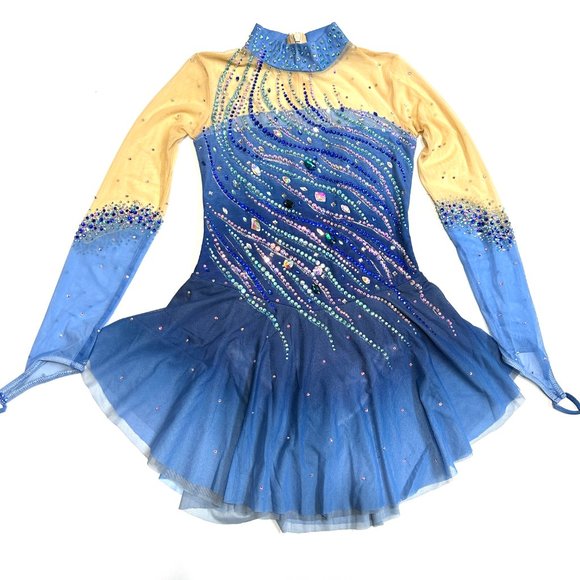 COPY - New Figure Skating Dress Size 10 (5~8T) with Hair Scrunchie (120~130cm) - Picture 3 of 8